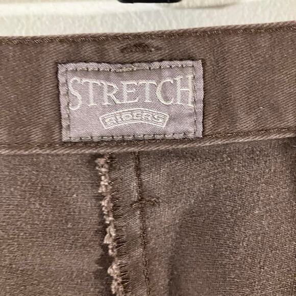 Vintage‎ Y2K Lee Brown Pants Stretch Riders Slacks - Picture 3 of 6